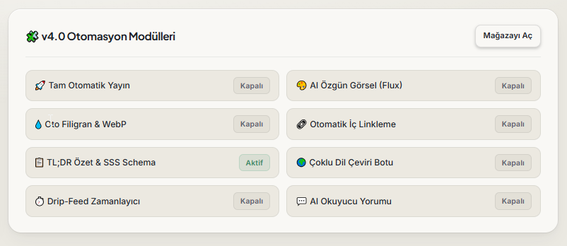Haber Botu v4.0 Otomasyon Modülleri