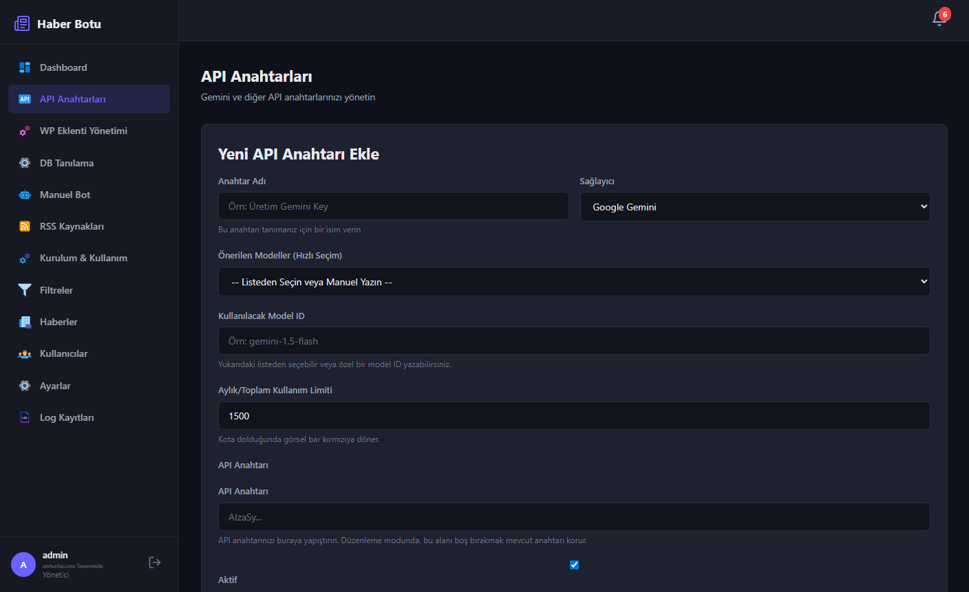 Gelişmiş Yapay Zeka Model Entegrasyonu